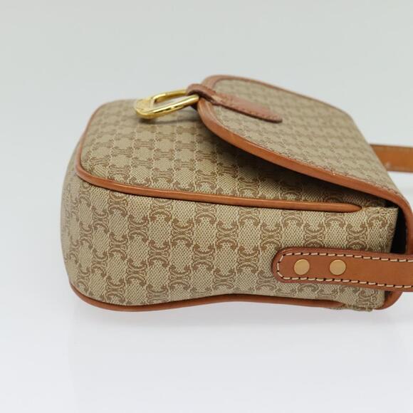 CELINE Macadam Canvas Shoulder Bag Pvc Beige Gold - Picture 5 of 12